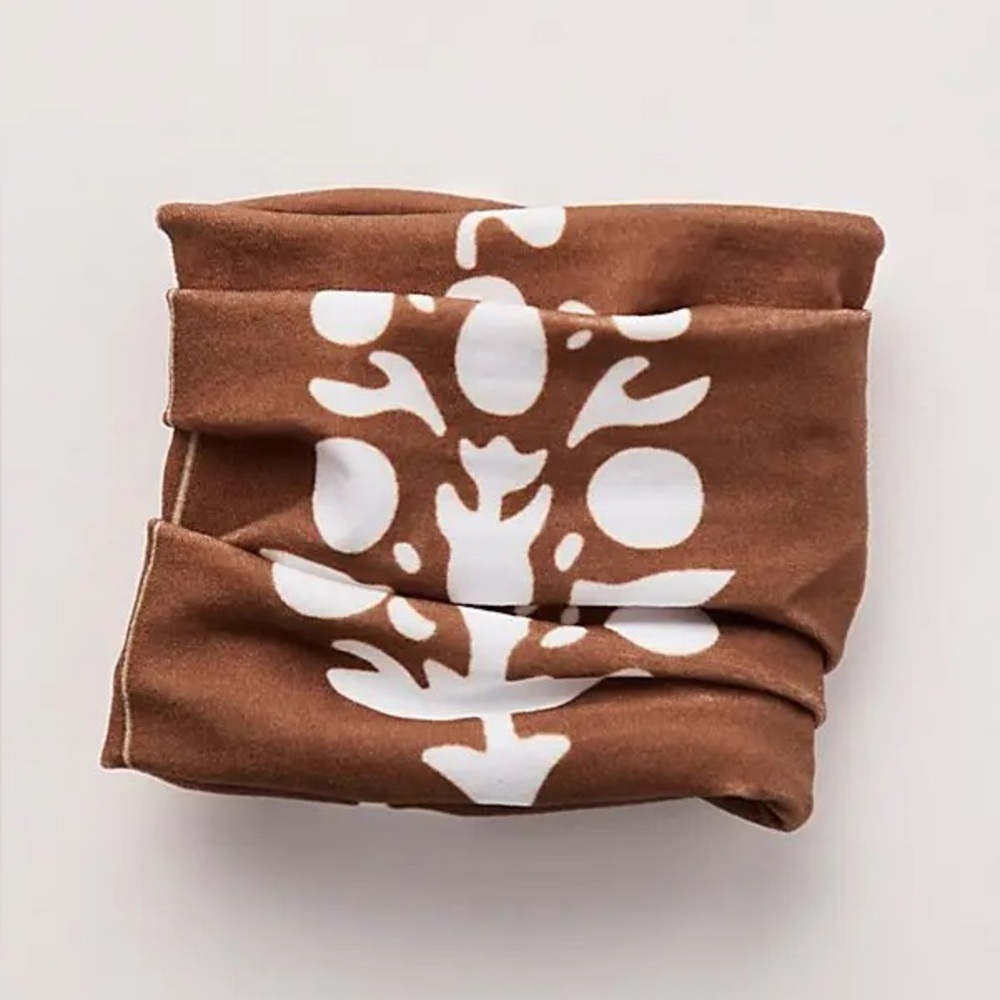 NWT FREE PEOPLE MOVEMENT Buti Logo Rumble Hair Tie | Chocolate MSRP $12 - Picture 2 of 6